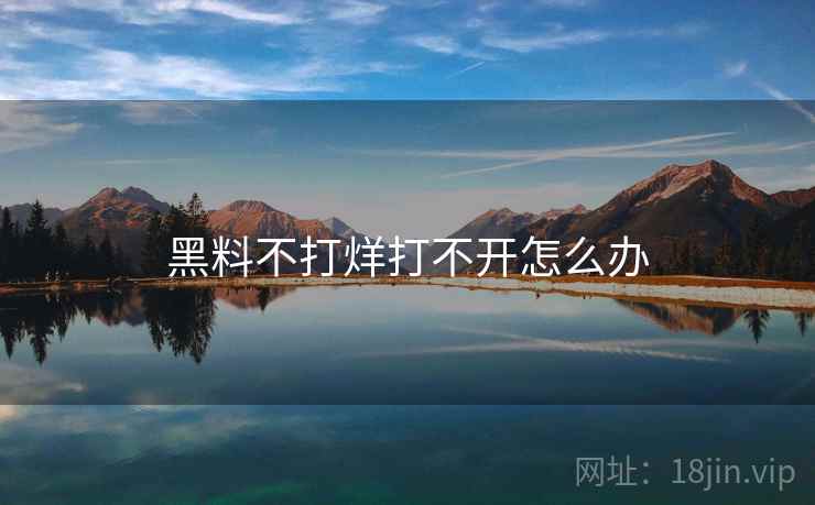 黑料不打烊打不开怎么办 黑料不打烊打不开怎么办