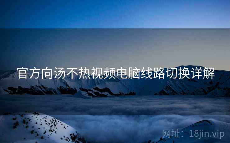 官方向汤不热视频电脑线路切换详解