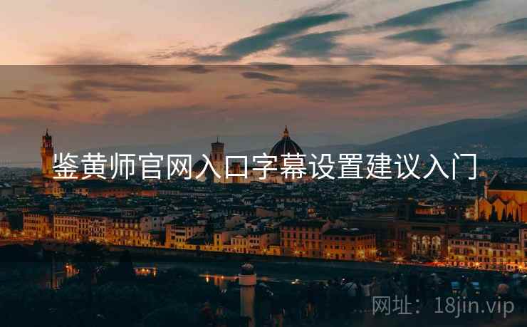 鉴黄师官网入口字幕设置建议入门