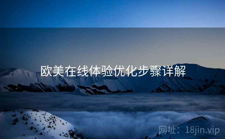 欧美在线体验优化步骤详解