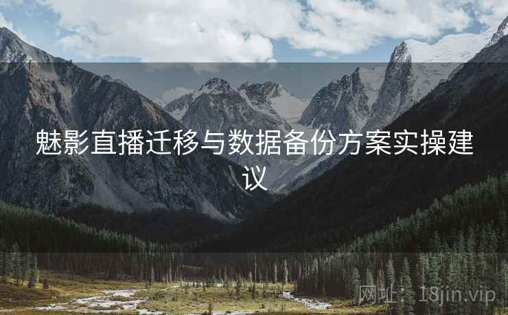 魅影直播迁移与数据备份方案实操建议