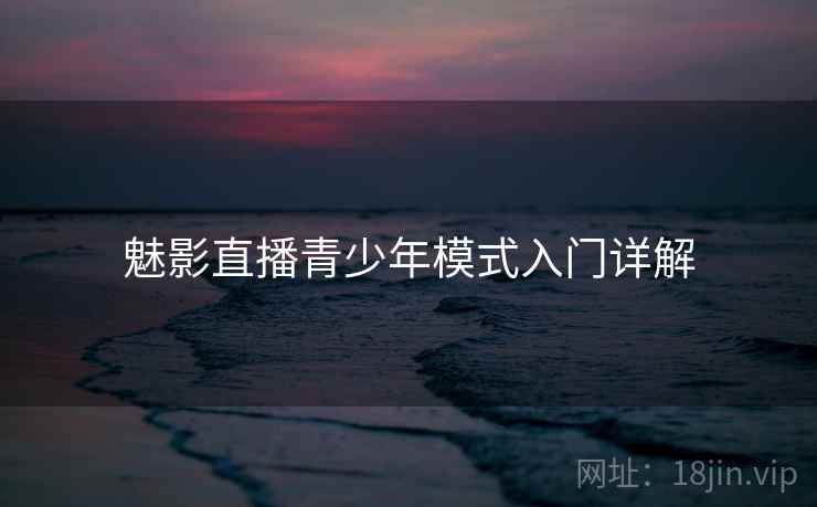 魅影直播青少年模式入门详解 魅影直播青少年模式入门详解