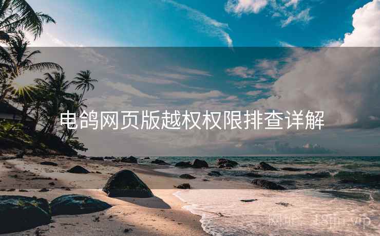 电鸽网页版越权权限排查详解