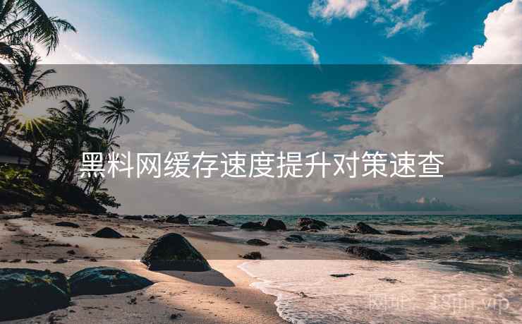 黑料网缓存速度提升对策速查