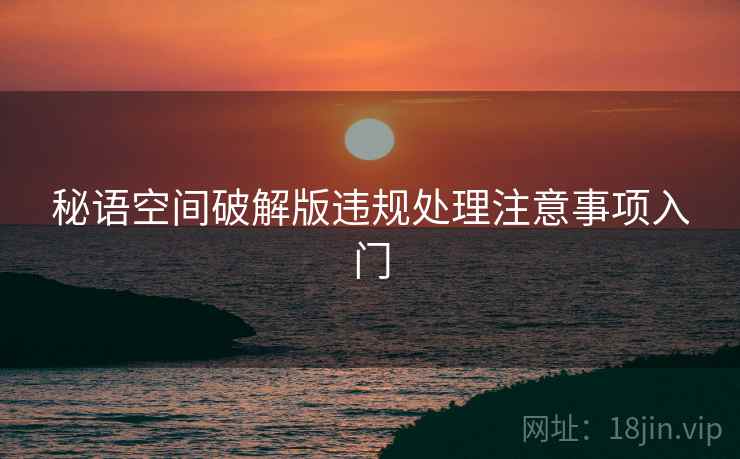 秘语空间破解版违规处理注意事项入门
