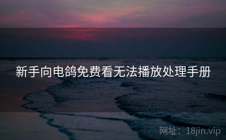 新手向电鸽免费看无法播放处理手册