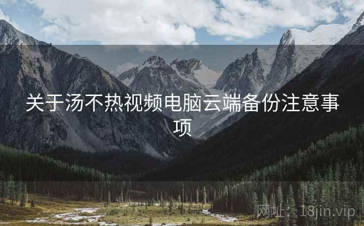 关于汤不热视频电脑云端备份注意事项