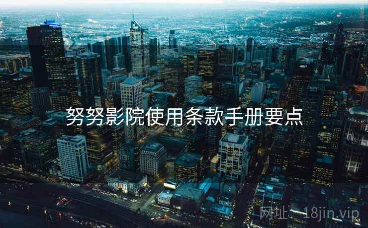 努努影院使用条款手册要点