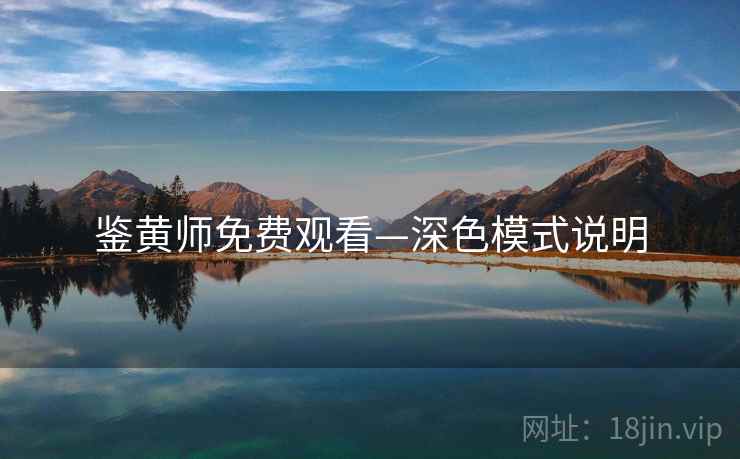 鉴黄师免费观看—深色模式说明